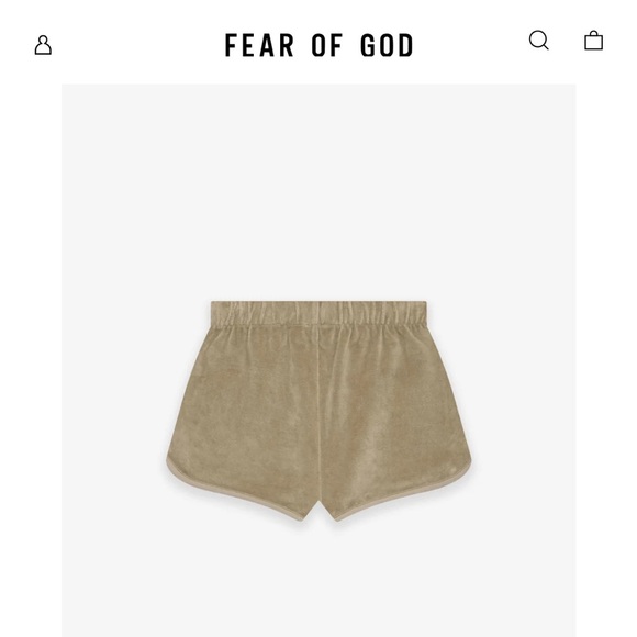 Essentials Fear of God Women’s Velour Beach Shorts LIKE NEW🌟 - Picture 2 of 8